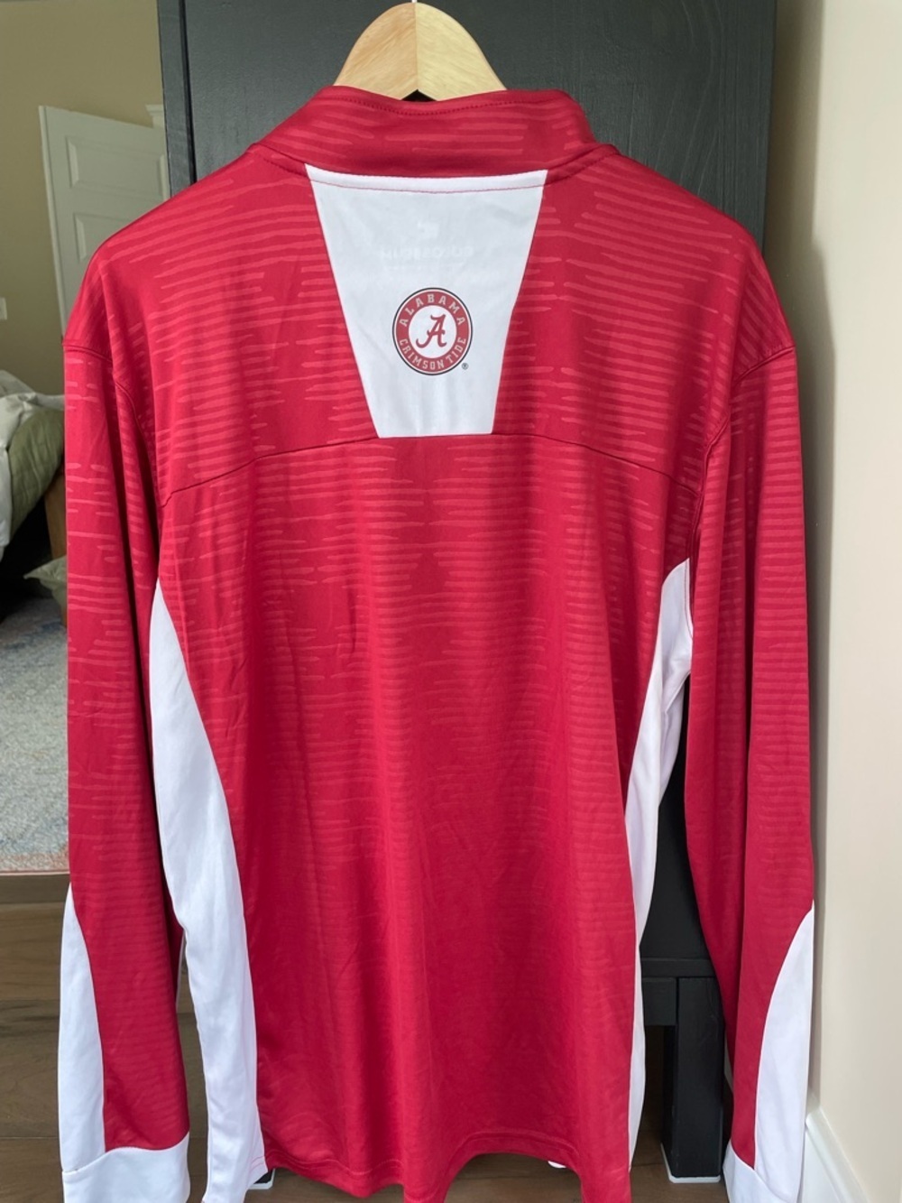 Men’s Colosseum Alabama Crimson Tide Bart Windshirt Quarter-Zip Pullover, Large - Picture 3 of 5